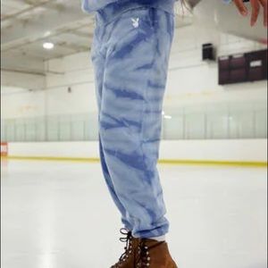 Playboy Pacsun Blue Tie Dye Spiral Sweatpants